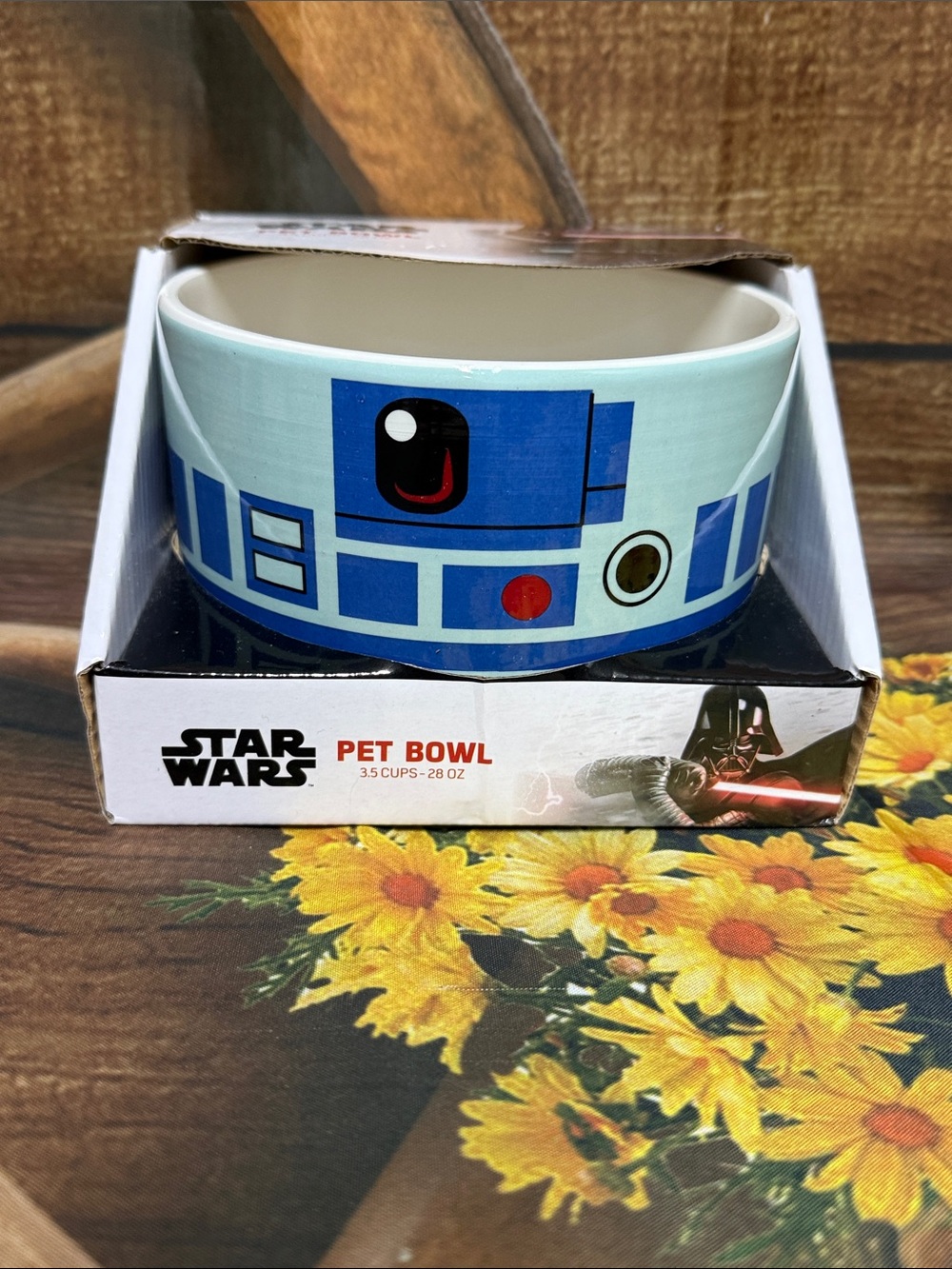 🆕Star Wars R2-D2 Pet Bowl - Light Blue, White, Blue, Red